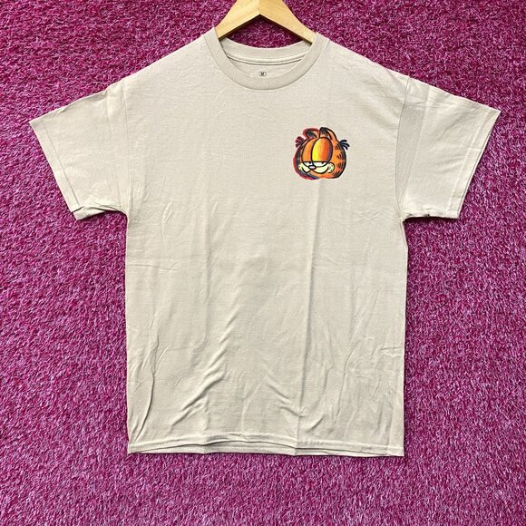 Garfield I'm Not Messy Im Creative Cartoon Beige T-Shirt Medium - Picture 1 of 5